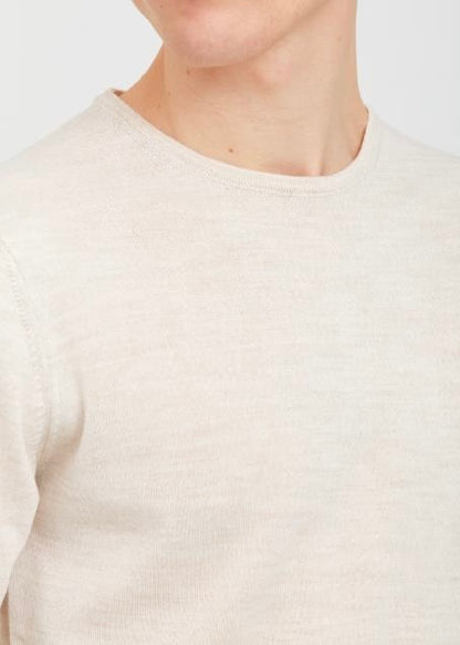 Slim Crew Neck Jumper Cream