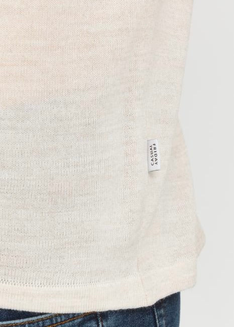 Slim Crew Neck Jumper Cream