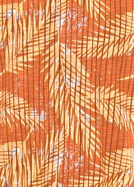 Striped Orange Leaf T-Shirt