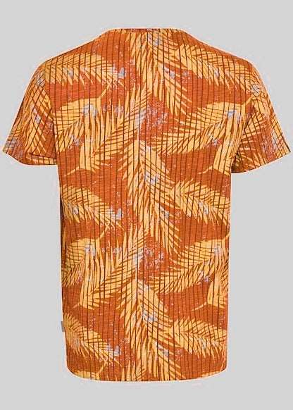 Striped Orange Leaf T-Shirt