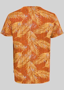 Striped Orange Leaf T-Shirt