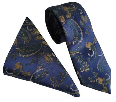 Strong Paisley Tie & Pocket Square Set