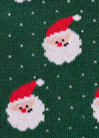 Bamboo socks for men - Santa Pattern - Close Up On Details