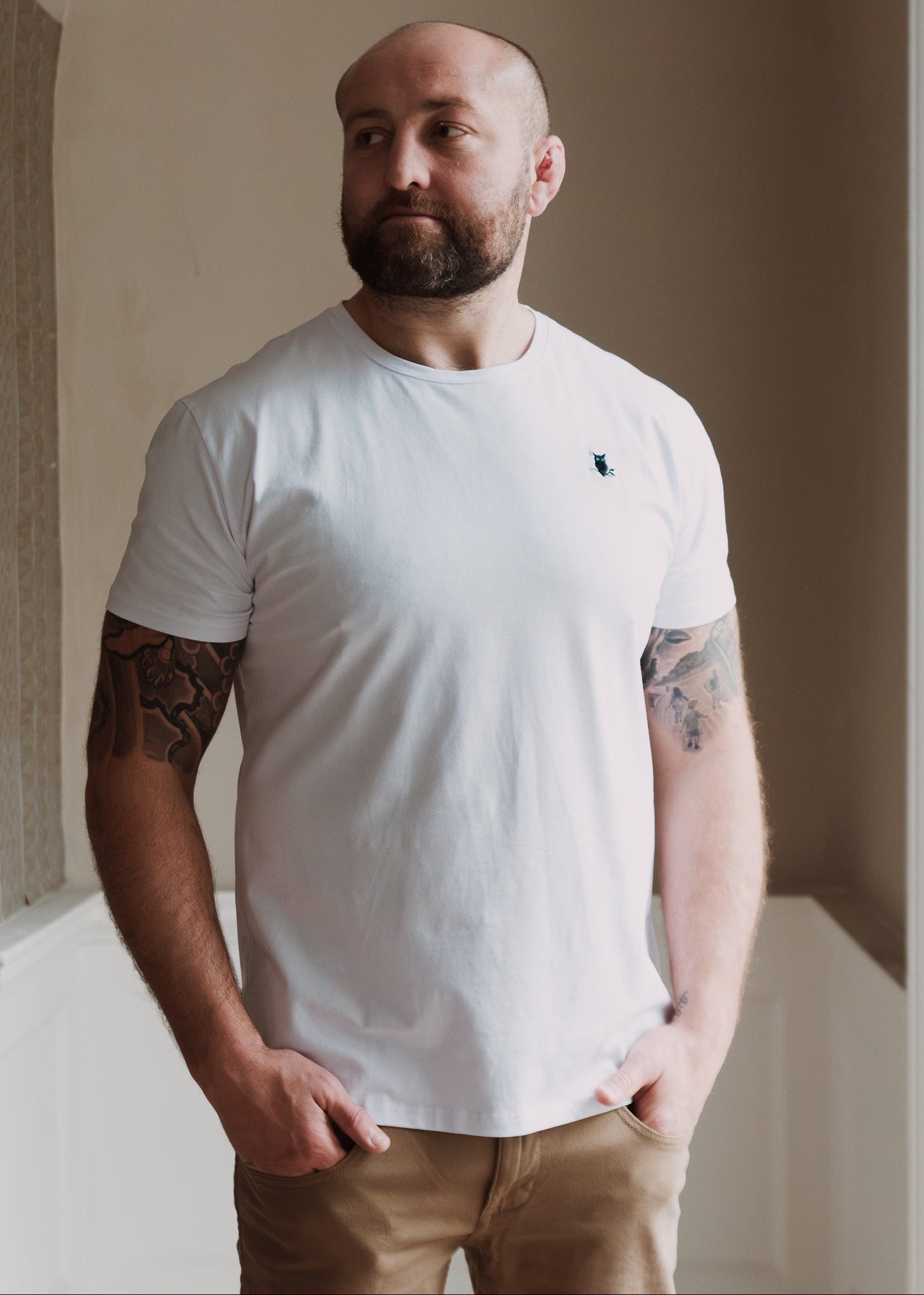 Tom Dunn Bath Rugby SUAVE OWL White T-Shirt