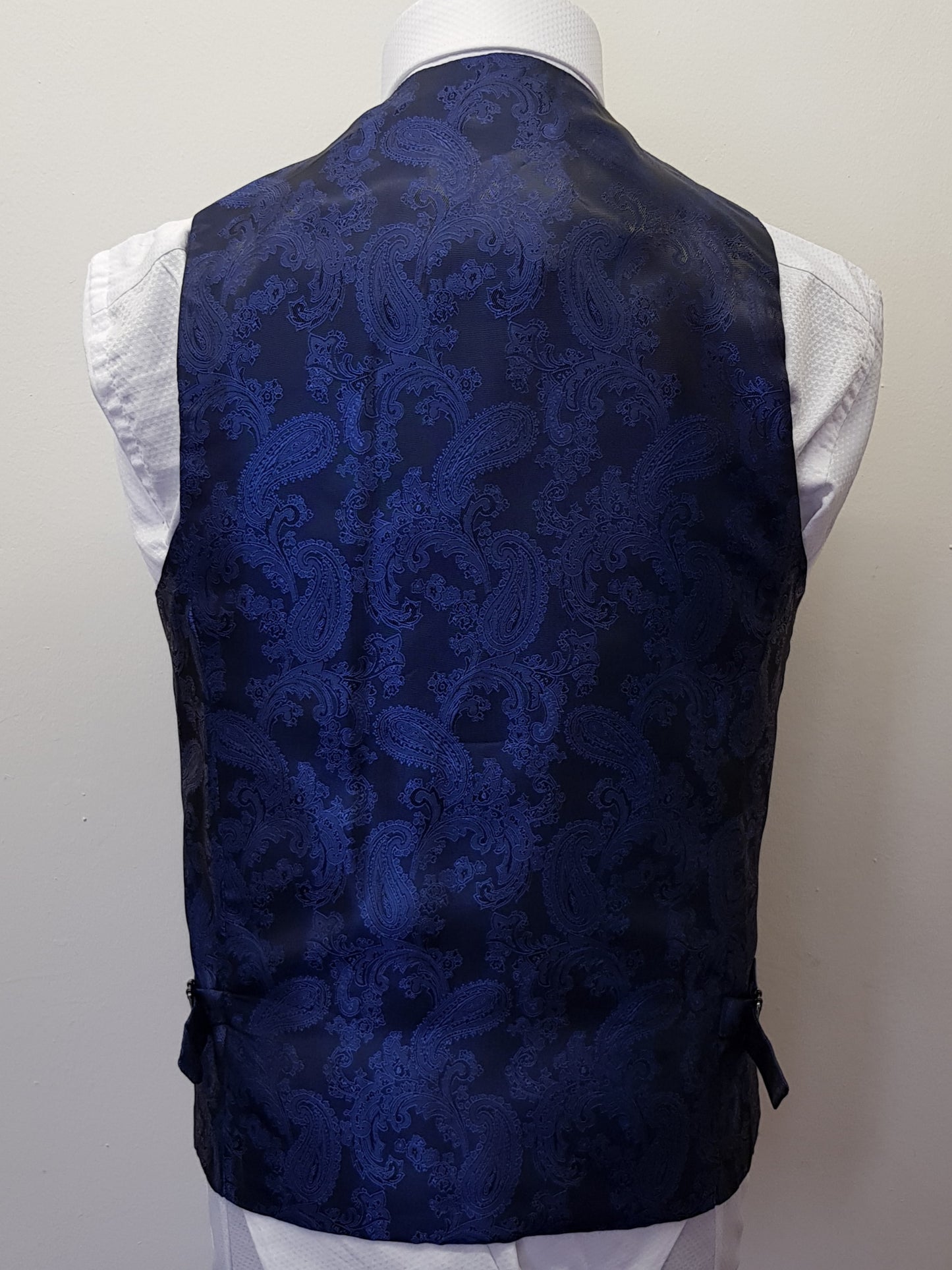 Marc Darcy Dion Tweed Waistcoat Paisley Back