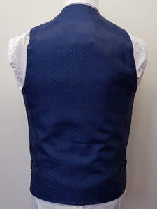 Reverse Marc Darcy Harry Tweed Waistcoat. Subtle blue pattern giving this piece of attire a stylish look