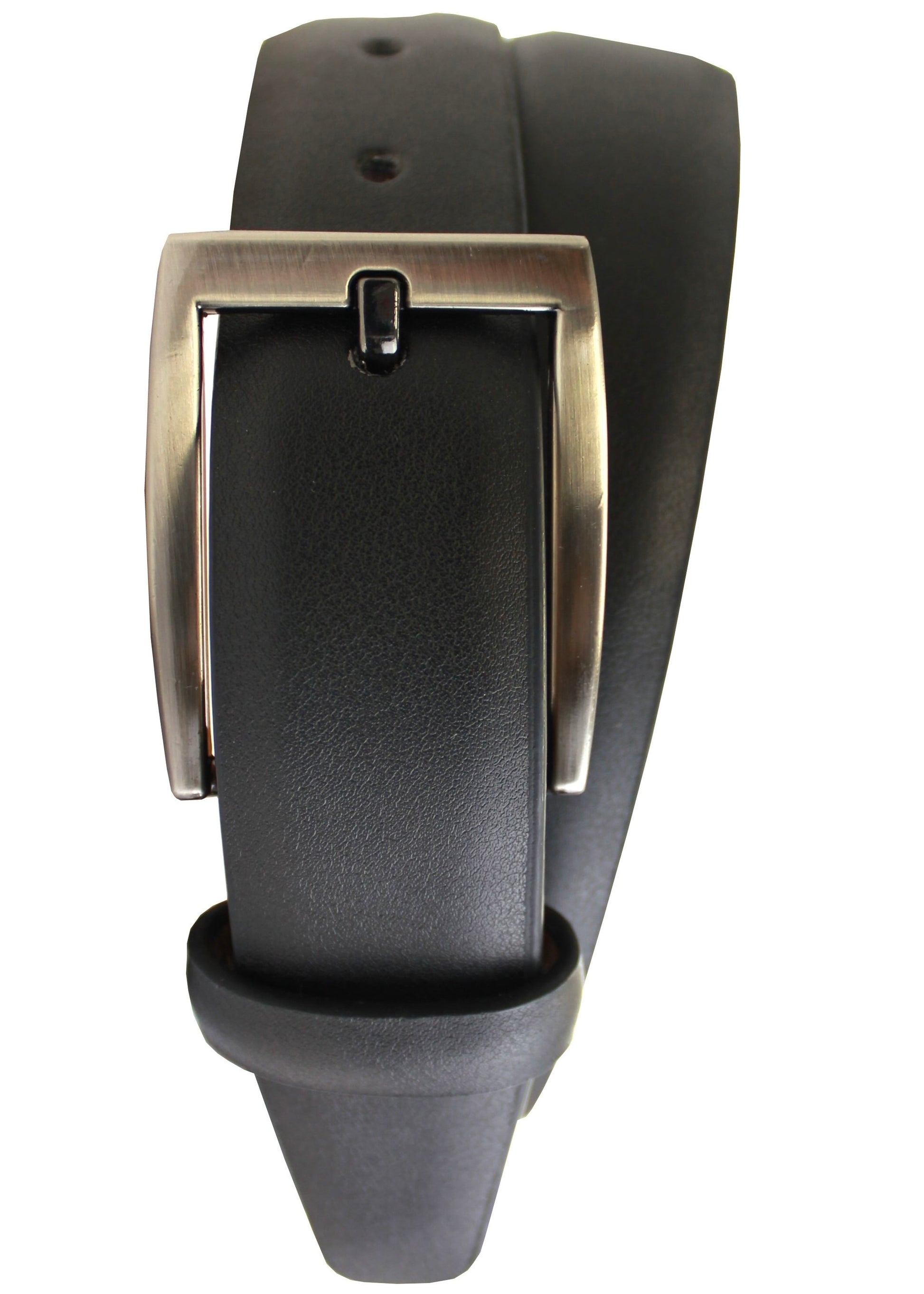 30mm Belt Smooth Black Feather Edge