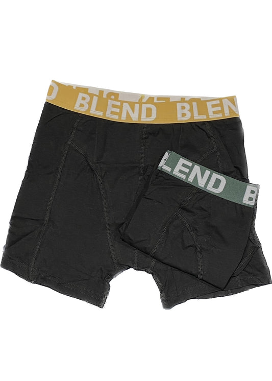 Trunks 2-Pack Black With Yellow & Green
