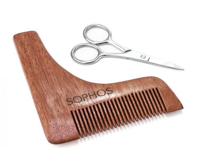 Beard Shaping Comb & Scissors Set