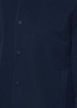 Load image into Gallery viewer, Bomber Jacket Midnight Blue Close Up
