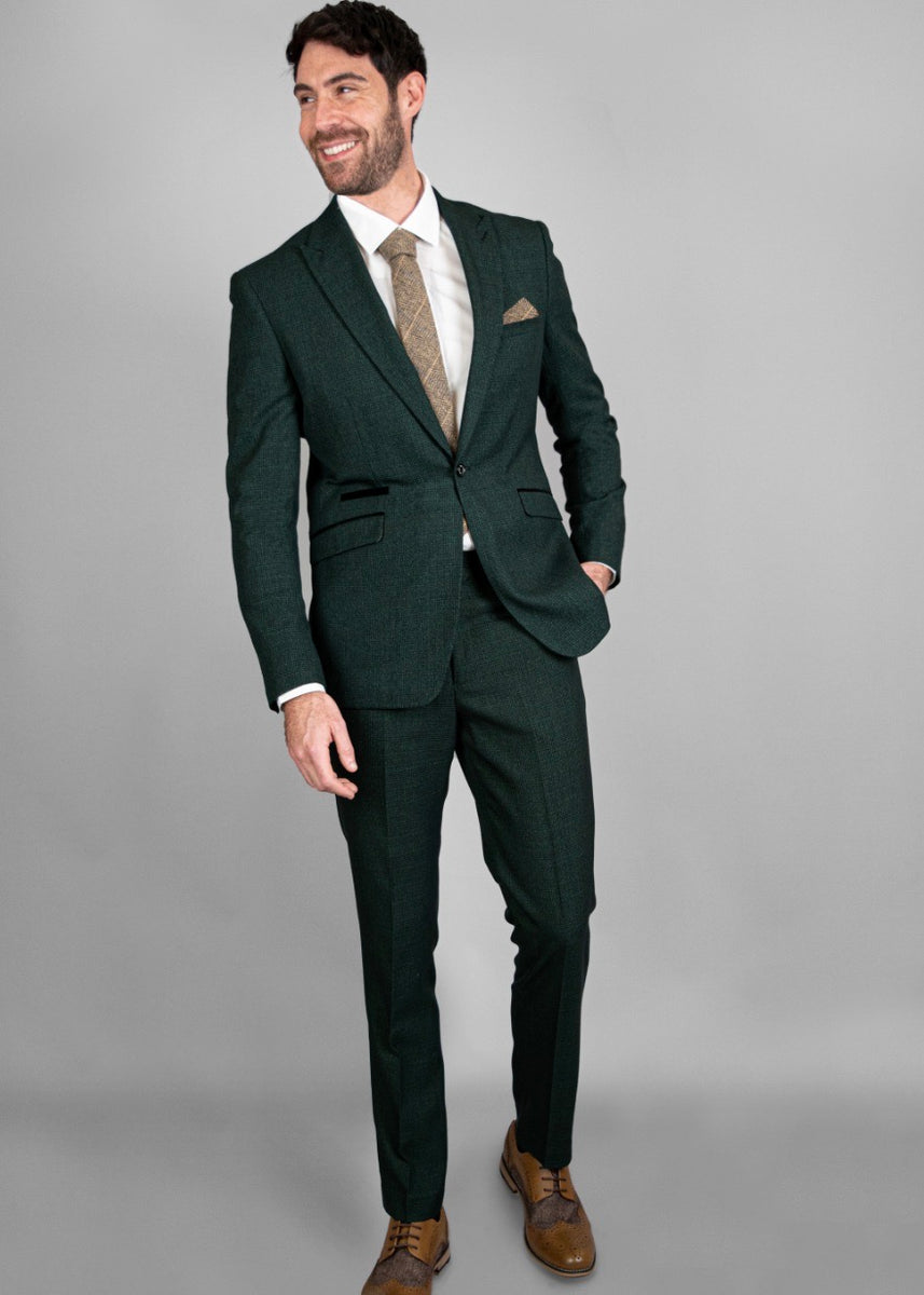 Cavani Caridi Olive Jacket | Checked Suit Jacket | SUAVE OWL MENSWEAR ...