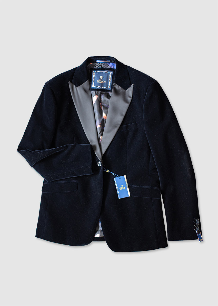 Cavani Rosa Navy Velvet Jacket