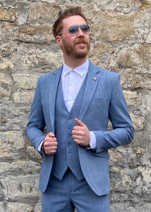 Cavani Wells Blue Tweed Jacket