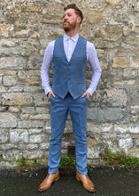 Load image into Gallery viewer, Cavani Wells Blue Tweed Waistcoat &amp; Trousers
