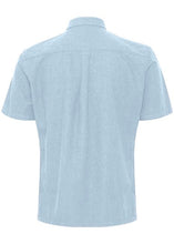 Load image into Gallery viewer, Short-Sleeve Cotton Shirt Pale Blue

