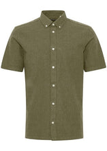 Load image into Gallery viewer, Short-Sleeve Cotton Shirt Olive
