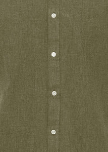 Short-Sleeve Cotton Shirt Olive