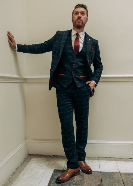 Marc Darcy Eton Tweed Check Waistcoat