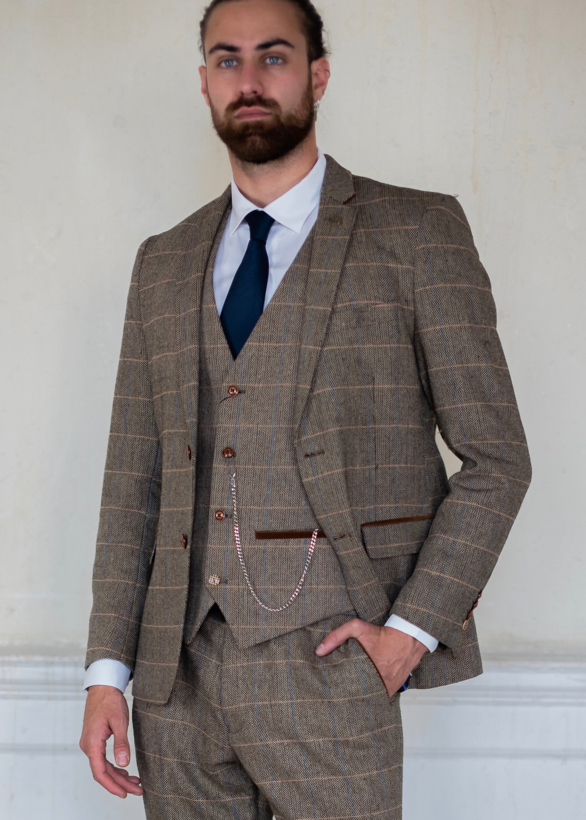 Marc Darcy Ted Tweed Jacket & Waistcoat