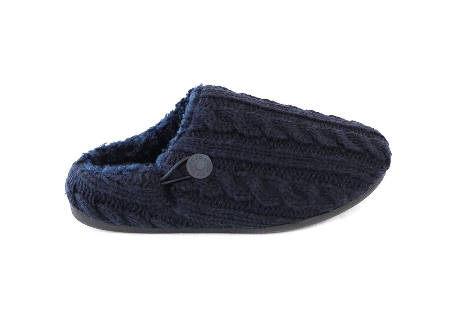 Navy Knit Slipper