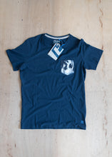 Load image into Gallery viewer, Navy T-Shirt White Palm. Summer t shirt from Blend in a range of sizes.
