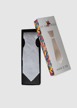 Load image into Gallery viewer, Paisley Patterned Tie Silver
