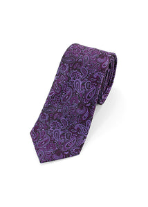 Paisley Pattern Tie Purple