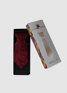 Paisley Pattern Tie Red