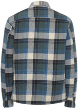 Load image into Gallery viewer, Quilted Lumberjack Overshirt Blue &amp; Turquoise
