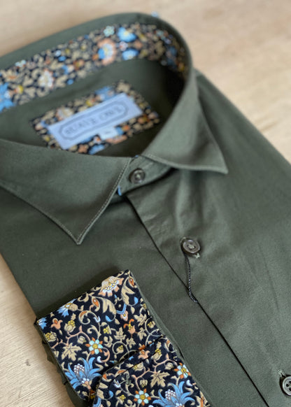 SUAVE OWL Olive Shirt