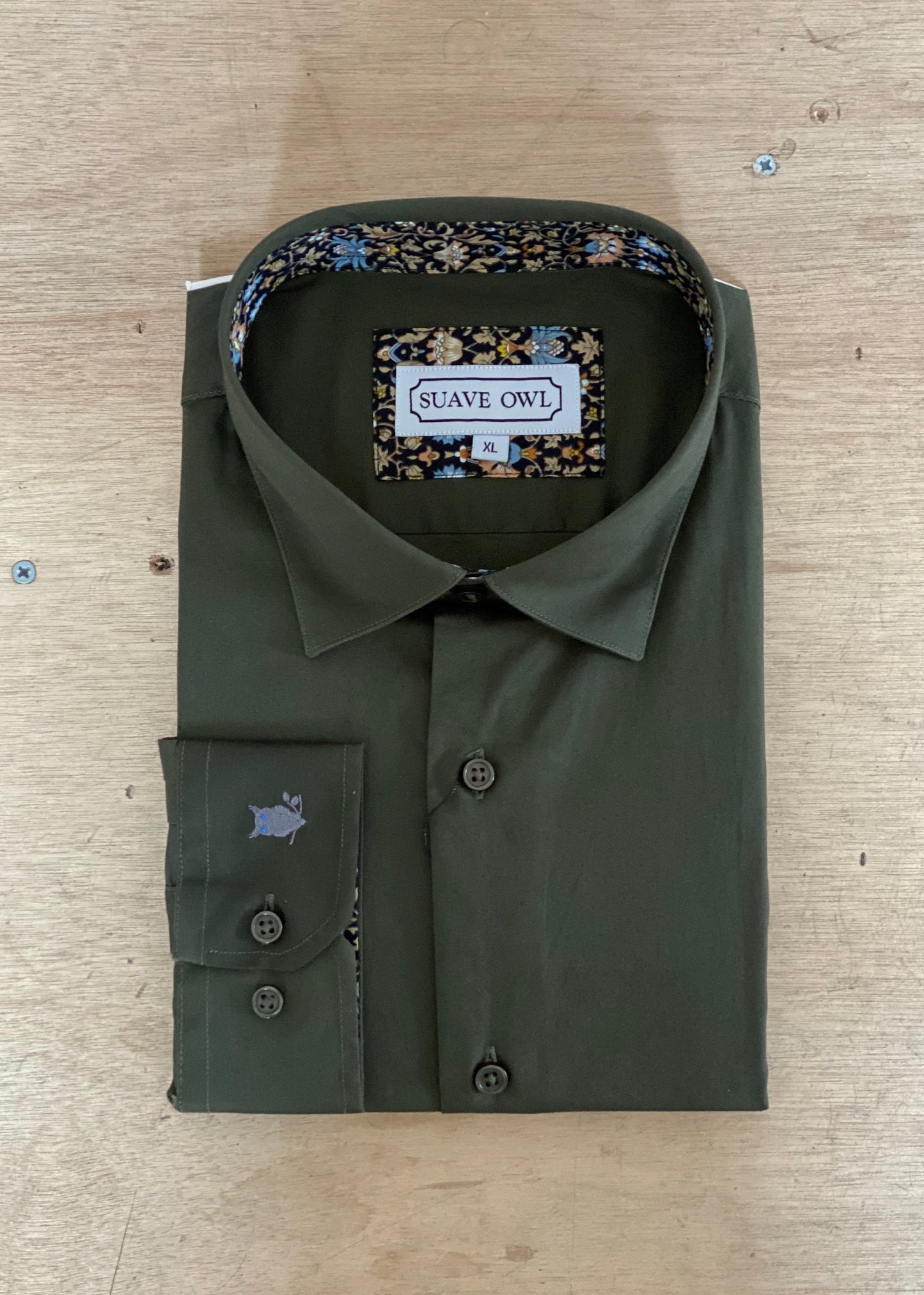 SUAVE OWL Olive Shirt