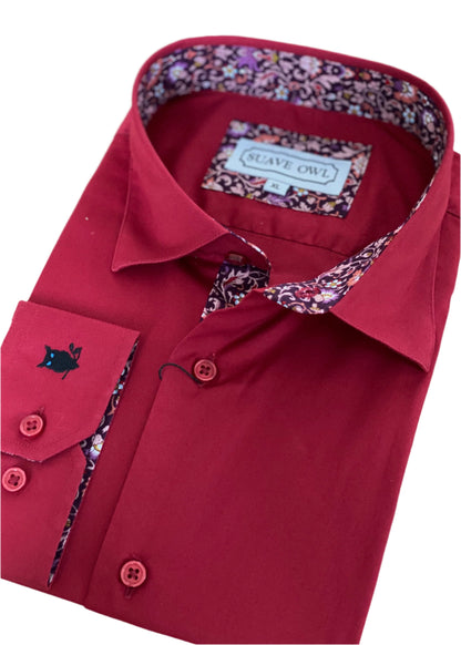 SUAVE OWL Red Berry Shirt