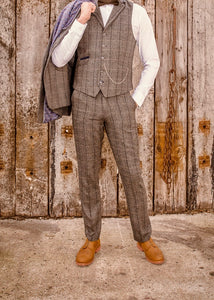 Cavani Albert Grey Tweed Trousers to be paired with a matching waistcoat and jacket