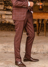 Load image into Gallery viewer, Cavani Carly Wine Tweed Trousers
