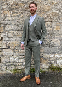 Skopes Sage Herringbone 3-Piece Suit