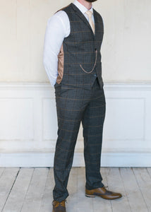 Skopes Leahy Brown Checked Trousers 