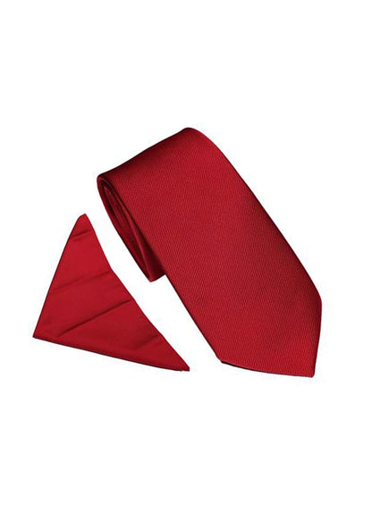 Twill Tie & Pocket Square Ruby Wedding