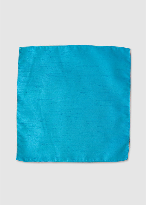 Van Buck Plain Pocket Square Turquoise