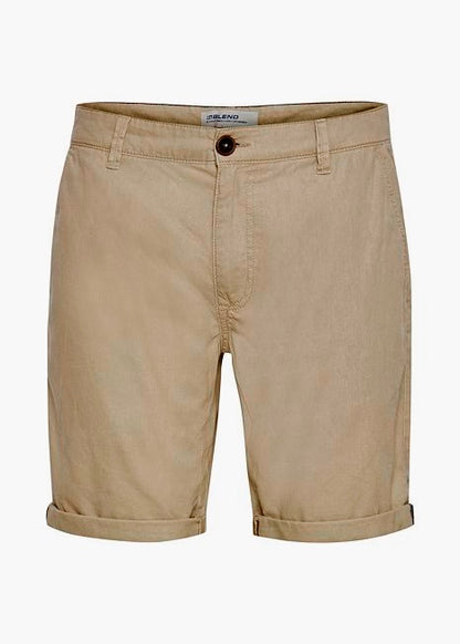 Woven Linen Blend Shorts Light Tan