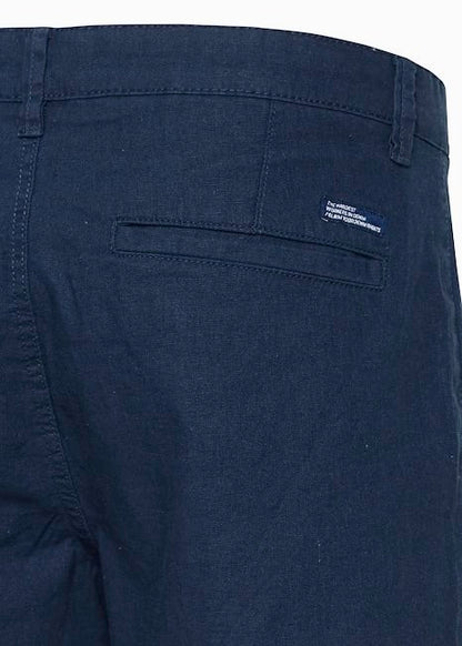 Woven Linen Blend Shorts Navy