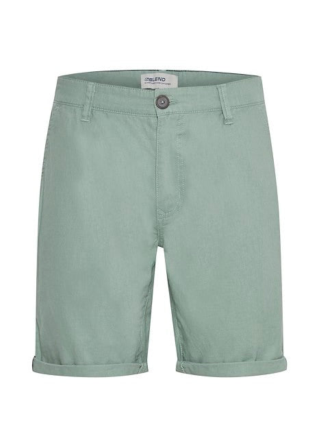 Woven Linen Blend Shorts Sage