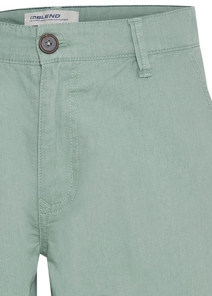 Woven Linen Blend Shorts Sage