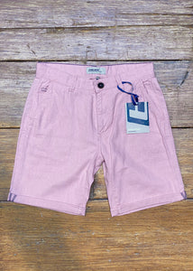 Woven Linen Blend Shorts Salmon Pink