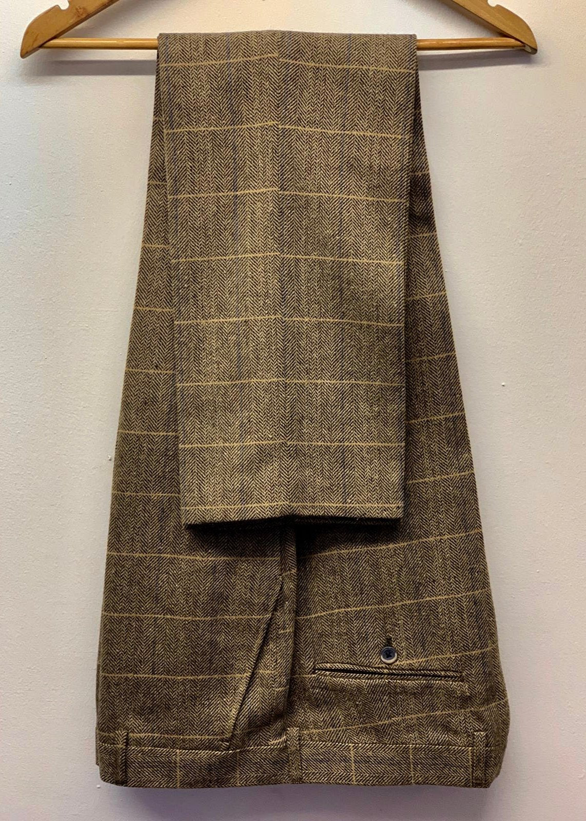 Cavani Albert Brown Tweed trousers for a formal occasion inspired by Peaky Blinders