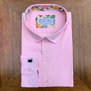 SUAVE OWL Plain Pink Shirt