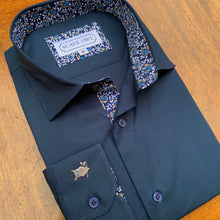 Load image into Gallery viewer, SUAVE OWL Navy Shirt Tan/White Contrast
