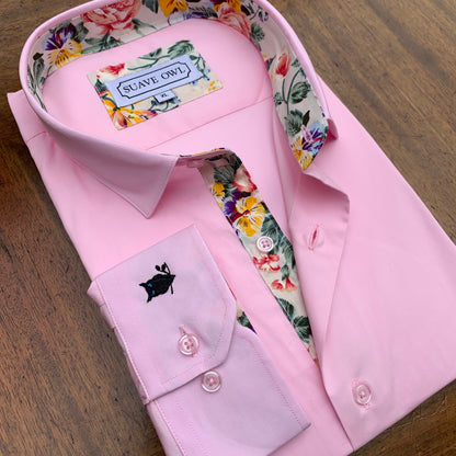 SUAVE OWL Plain Pink Shirt