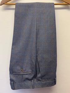 Cavani Del Ray Checked Trousers on a hanger. A great choice for a formal event, wedding or smart business attire.